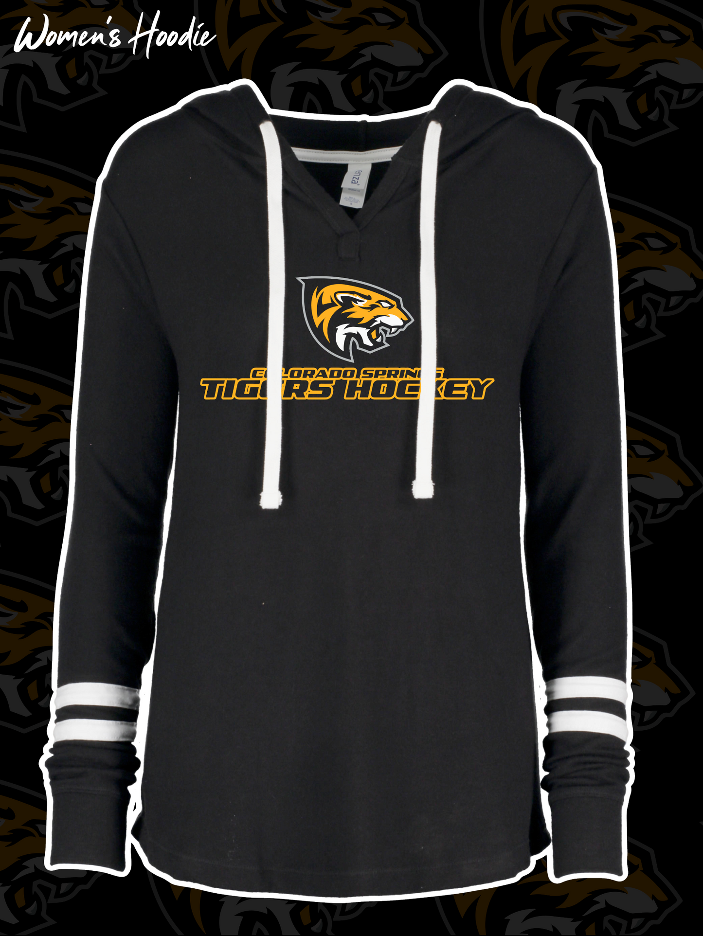 Tigers Hockey Ladies Hacci Pull Over Hoodie