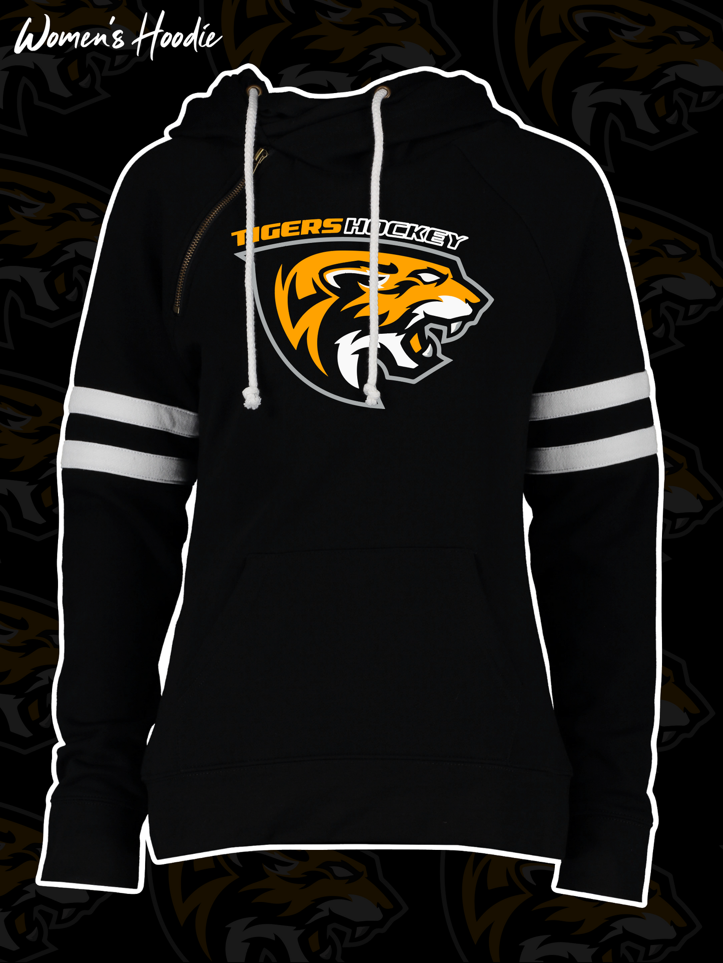 Tigers Hockey Women's Double Hood Pullover