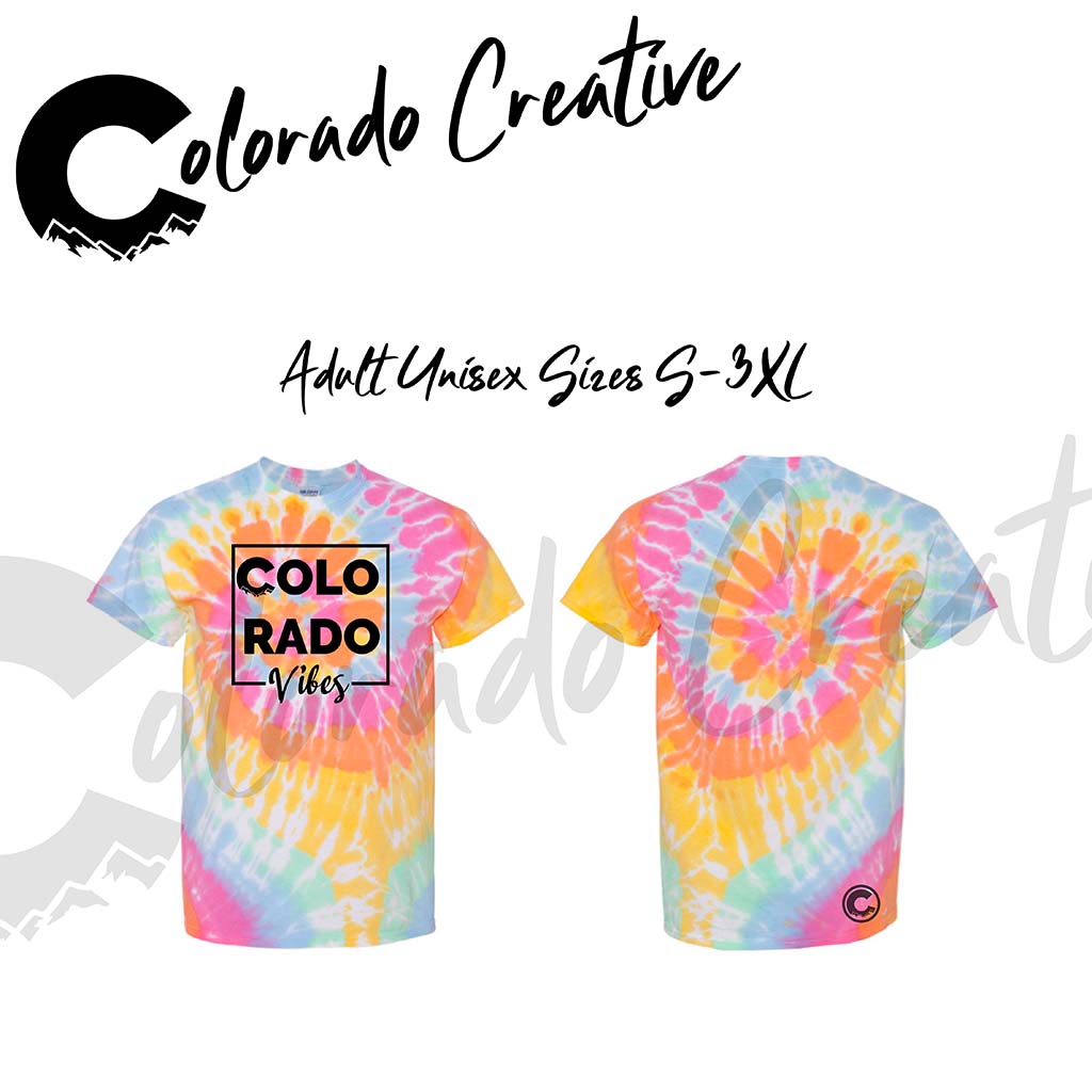 Colorado Creative Vibes Tie-Dye Adult Tee