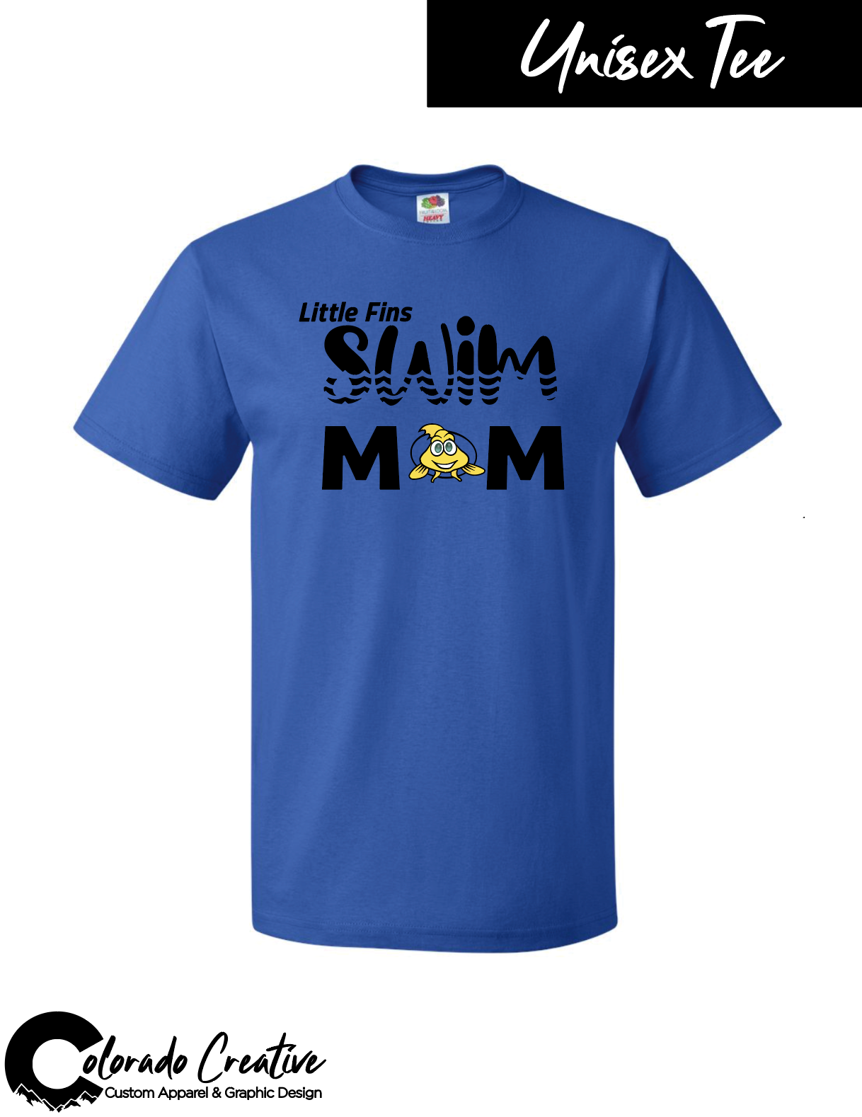 LITTLE FINS UNISEX TEE "SWIM MOM"