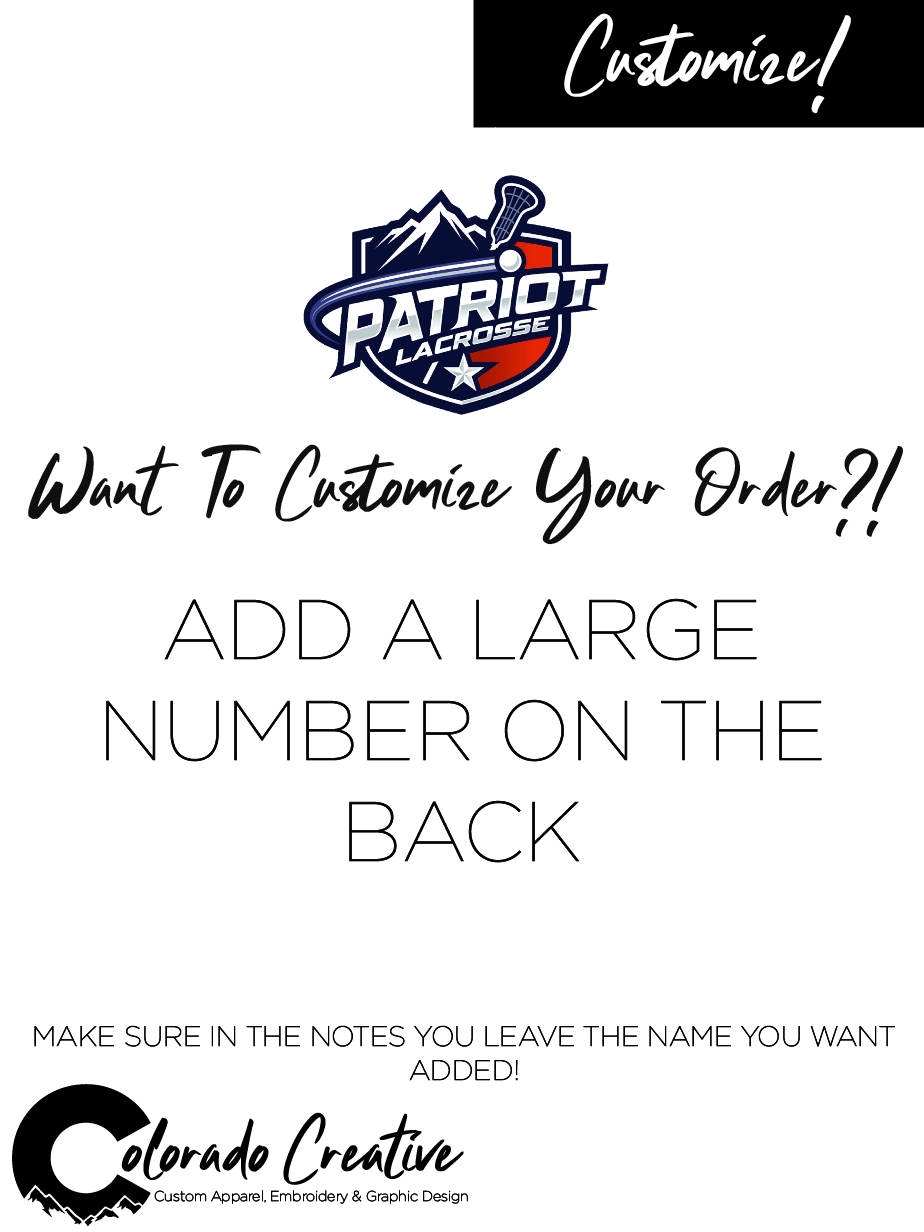 CUSTOMIZATION PATRIOTS LACROSSE