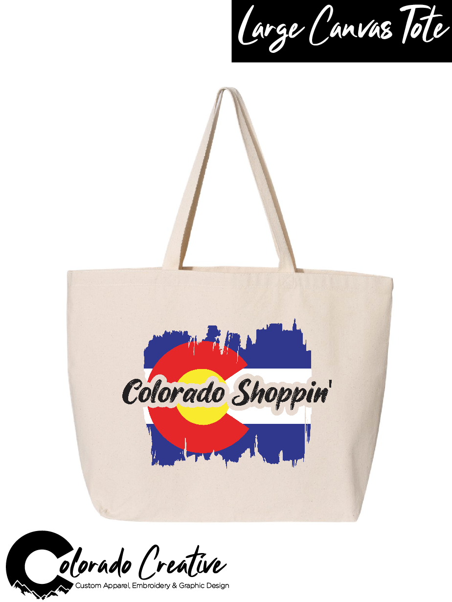 Colorado Creative Large Canvas Tote