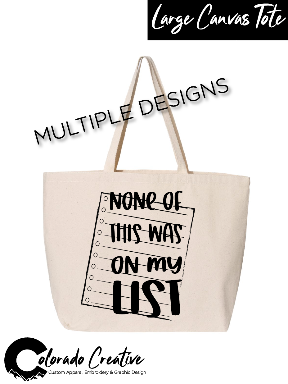 Colorado Creative Large Canvas Tote