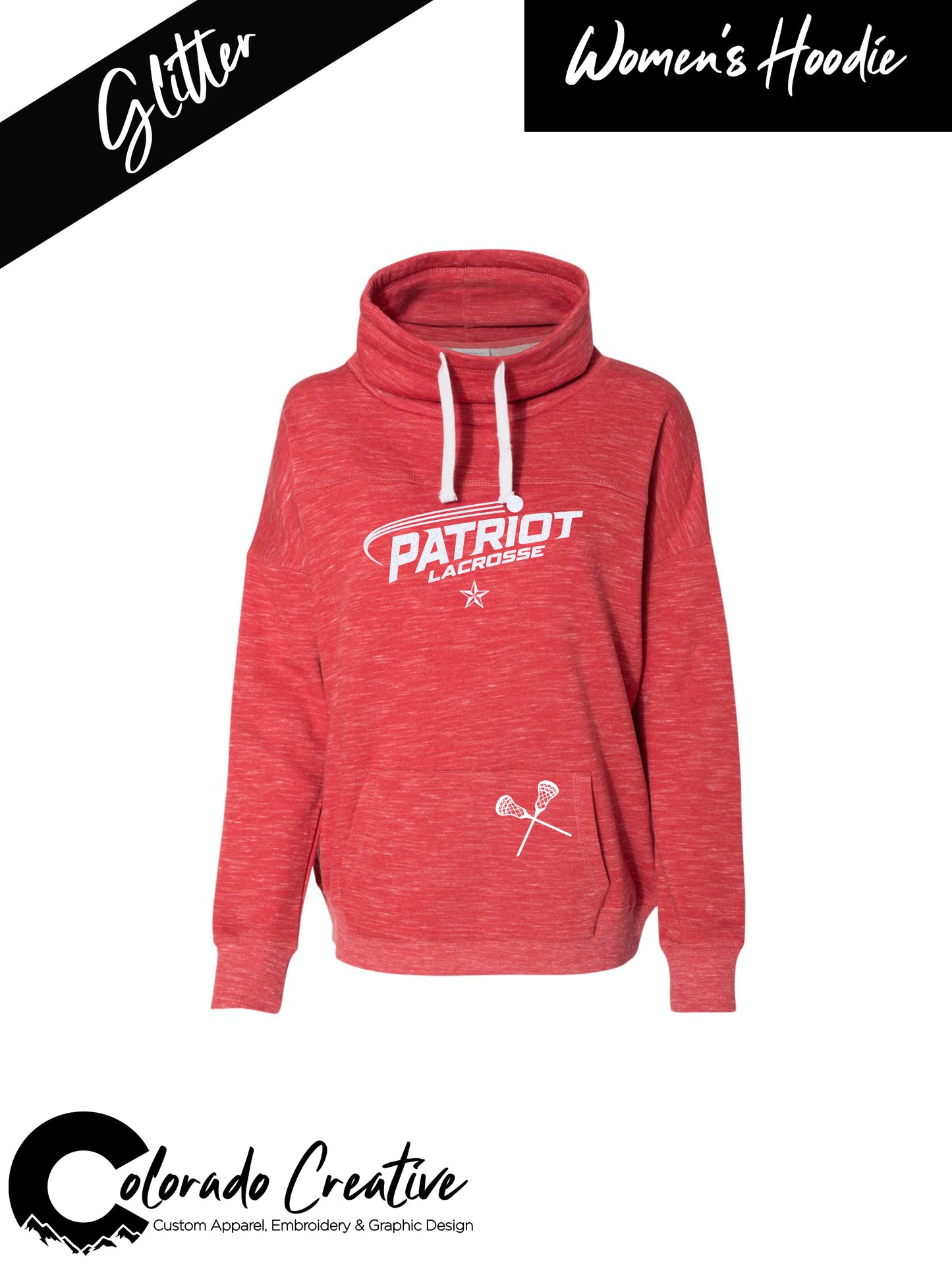 Patriots Women's Melange Fleece Cowl Neck Sweatshirt