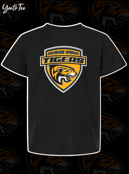 Tigers Hockey Youth Unisex Tee Shield Logo