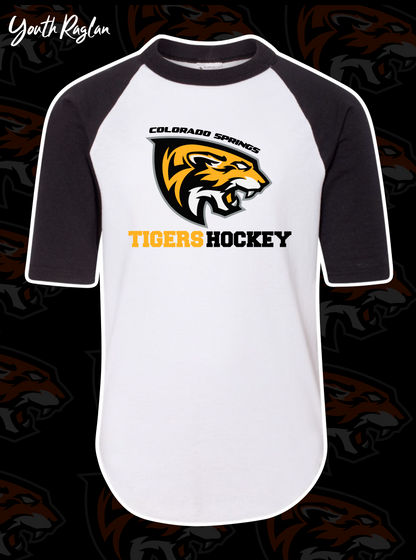 Tigers Hockey Youth Unisex Raglan