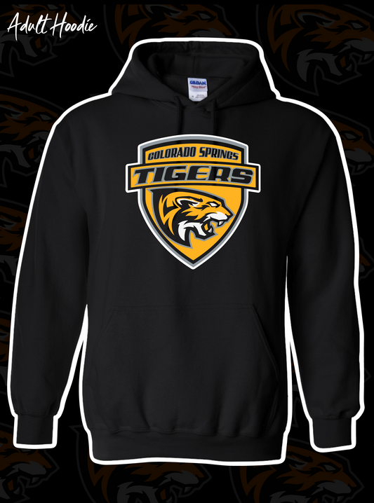 Tigers Hockey Adult Heavy Blend Hoodie Logo