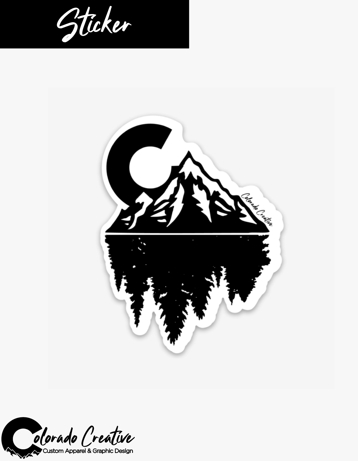 Colorado Mountains Reflections Sticker