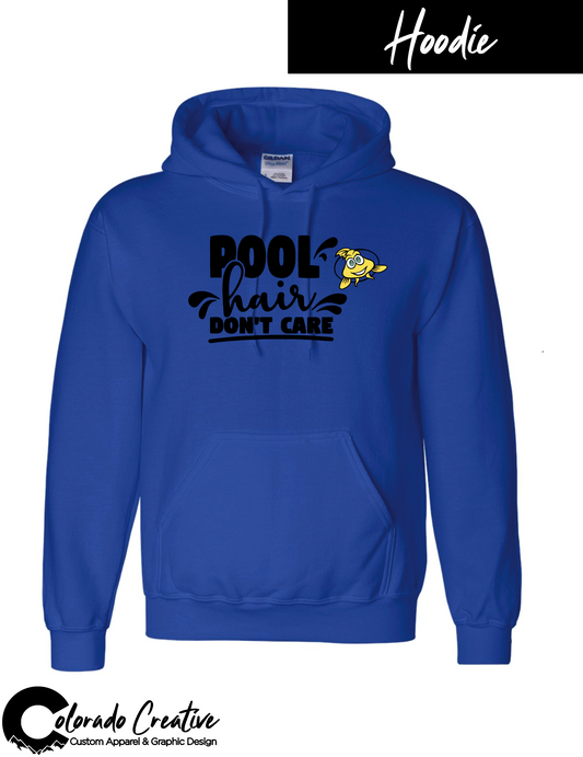 LITTLE FINS HOODIE "POOL HAIR DON'T CARE"