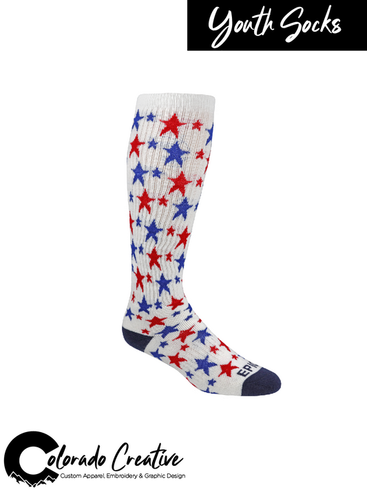 Patriots Youth Star Burst Socks