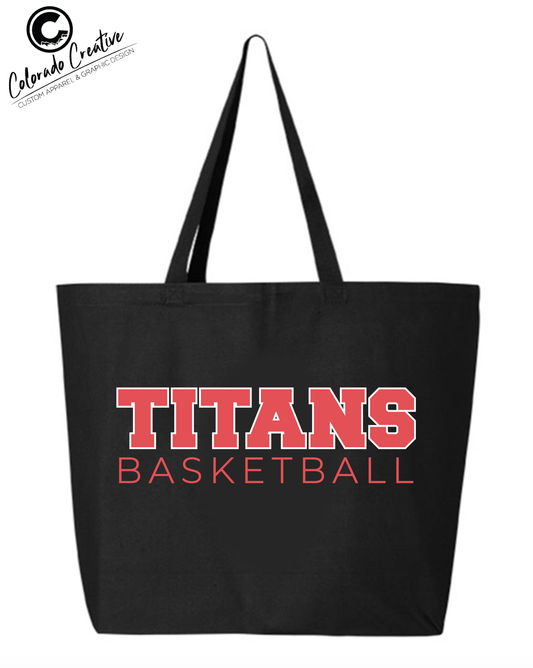 TITANS BASKETBALL ORIGINAL BLACK CANVAS TOTE